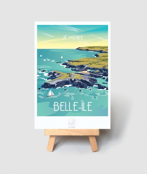 Carte Belle-Ile - vintage decoration 