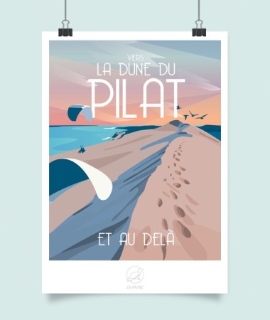 Affiche Dune du Pilat - vintage decoration 