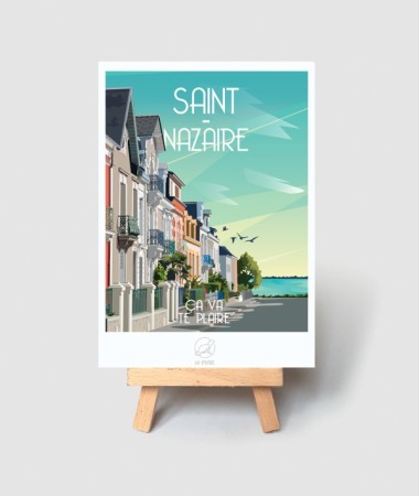 Carte Saint-Nazaire - vintage decoration 