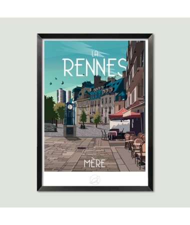 Affiche Rennes-Mère - vintage decoration 