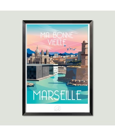 Affiche Marseille - vintage decoration 