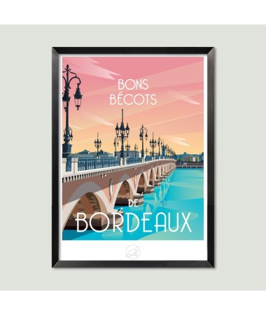 Affiche Bordeaux - vintage decoration 