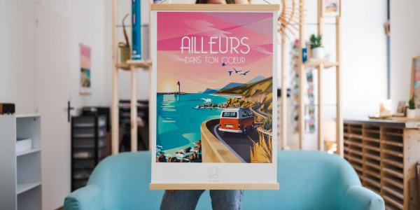 Hanging frame: an original and offbeat idea to display your posters